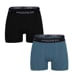 E SKN 2-PACK set pánských boxerek s bambusem black + green