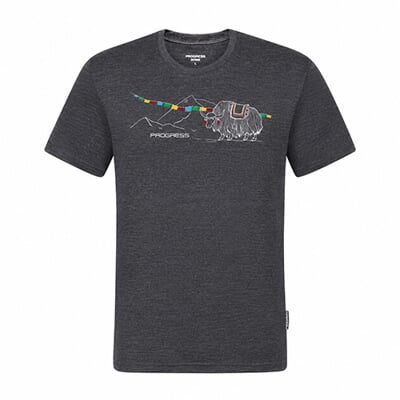 HRUTUR "YAK" men's merino t-shirt grey melange