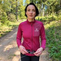 ALBERTA women's merino jacekt red violet
