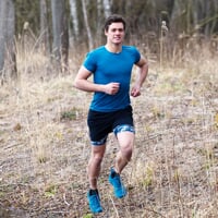 ARRANT men's running shorts 2in1 black