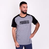BRANDON men's bamboo T-shirt black/grey melange