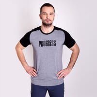 BRANDON men's bamboo T-shirt black/grey melange