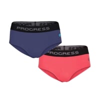 E KLHZ 2-PACK set dámských kalhotkek s bambusem tm.modrá + jahodová