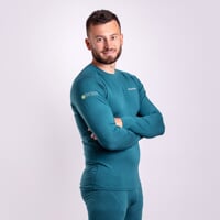 E NDR pánské tričko dlouhý rukáv bambus zelená