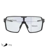 ENDURO PHC-BLU BLK sports goggles with photochromic lenses black matt