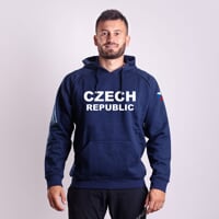 FUN HOODY CZECH MAN pánská mikina s kapucí dk.blue