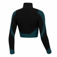GEMA CROP LS dámská bezešvá mikina černá/zelená