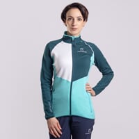GLACIERA women's functional jacket green/white/mint