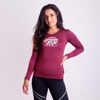 HELA "LANDSCAPE" women's T-shirt wine red melange