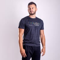 HRUTUR "YAK" men's merino t-shirt grey melange