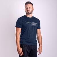 HRUTUR "YAK" men's merino t-shirt navy