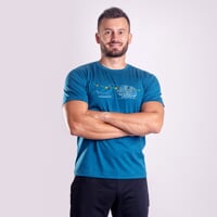HRUTUR "YAK" men's merino t-shirt grey melange