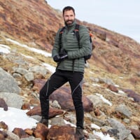 HUASCARAN men's warm winter jacket olive green