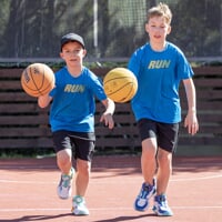 JUNIOR BASKETBALL children's sports shoes white/blue/turquoise