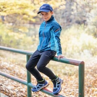 JUNIOR TREK MID WP boots with membrane black/blue/navy