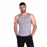 MANAGER mens singlet with bamboo khaki