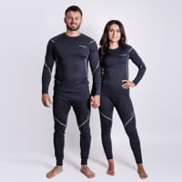 MW SDNZ 170 dámské dlouhé merino spodky černý melír
