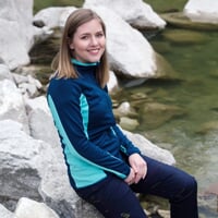 ODDA ladies full zip jacket white/wine red