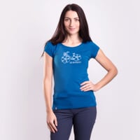 OS LIBERTA "FLOWBIKE" ladie's bamboo T-shirt blue