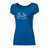 OS LIBERTA "FLOWBIKE" ladie's bamboo T-shirt blue