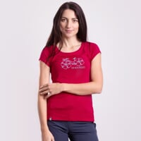 OS LIBERTA "FLOWBIKE" ladie's bamboo T-shirt blue