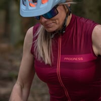 PEONY dámský cyklistický dres vínová