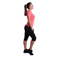 SAHARA 3Q ladies 3/4 pants black/salmon