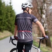 SOLAR men's fullzip cycling jersey black