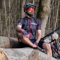 SOLAR men's fullzip cycling jersey black