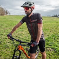 SOLAR men's fullzip cycling jersey black