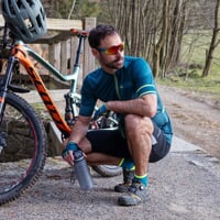 SOLAR men's fullzip cycling jersey petroleum