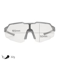 SWING CLR T-GRY sports glasses with clear lenses transparent dark grey