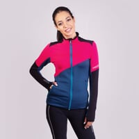 TERRITORIA women's full zip jacket black/fuchsia/petroleum