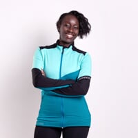 TERRITORIA women's full zip jacket black/mint/deep ocean