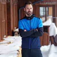 TERRITORY HOODY  pánská funkční sportovní mikina černá/sv.modrá/tm.modrá
