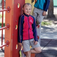 TISPA JUNIOR dívčí funkční mikina tm.modrá/fuchsie