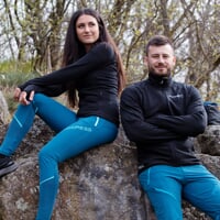 TISPA MERINO women's sports jacket petrol blue