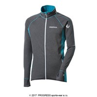 TOREZ II mens sports full zip jacket black/petroleum blue sew.