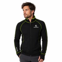 TOREZ mens sports full zip jacket black/lime
