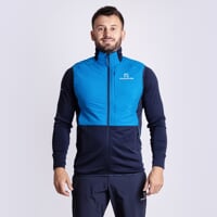 TORSTEN VEST men's hybrid vest with merino blue/blackened blue