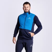 TORSTEN VEST men's hybrid vest with merino blue/blackened blue