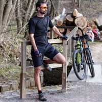 TRAFFIC men's full zip cycling jersey black