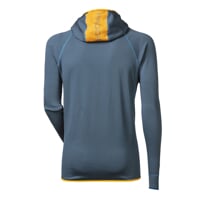 TOREZ HOODY pánská funkční sportovní mikina s kapucí modrošedá/kari