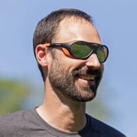 VERTICAL MRR BLK-ORG glacier sunglasses black/orange