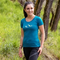 VINKA "MOUNTAINS" dámské merino triko zelený melír