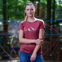 VINKA "MOUNTAINS" dámské merino triko ostružinová